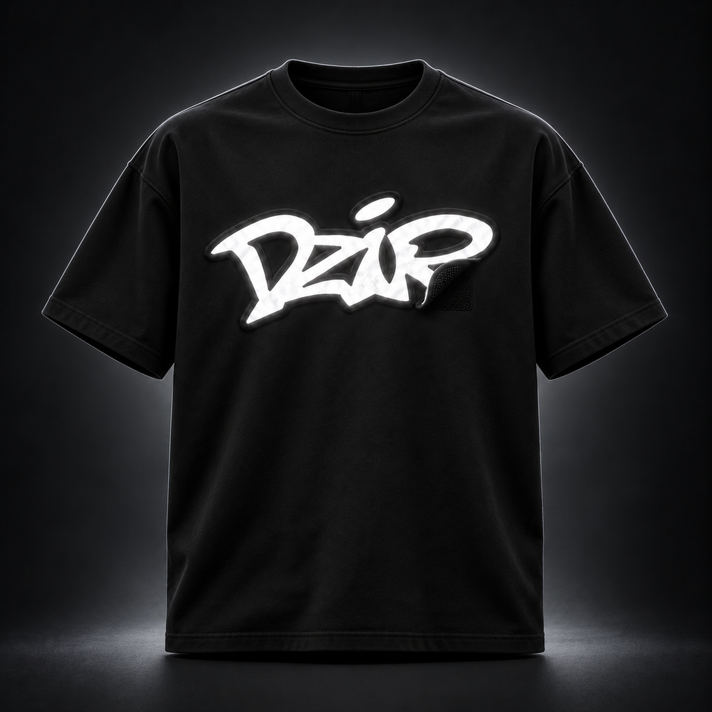 Desire Shirt — Black — bright reflective close-up