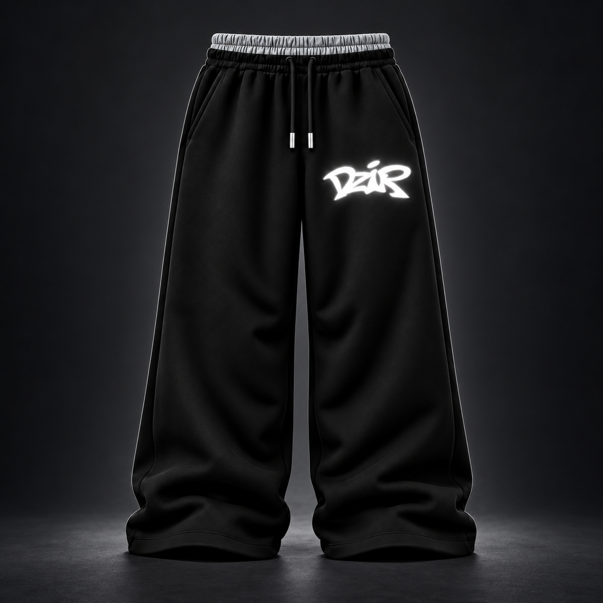 Desire Sweatpants — Black — bright reflective front