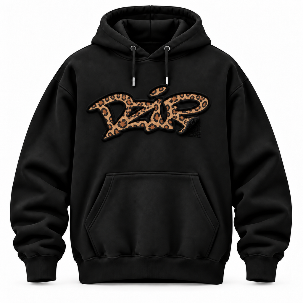 Desire Hoodie — Cheetah — close-up