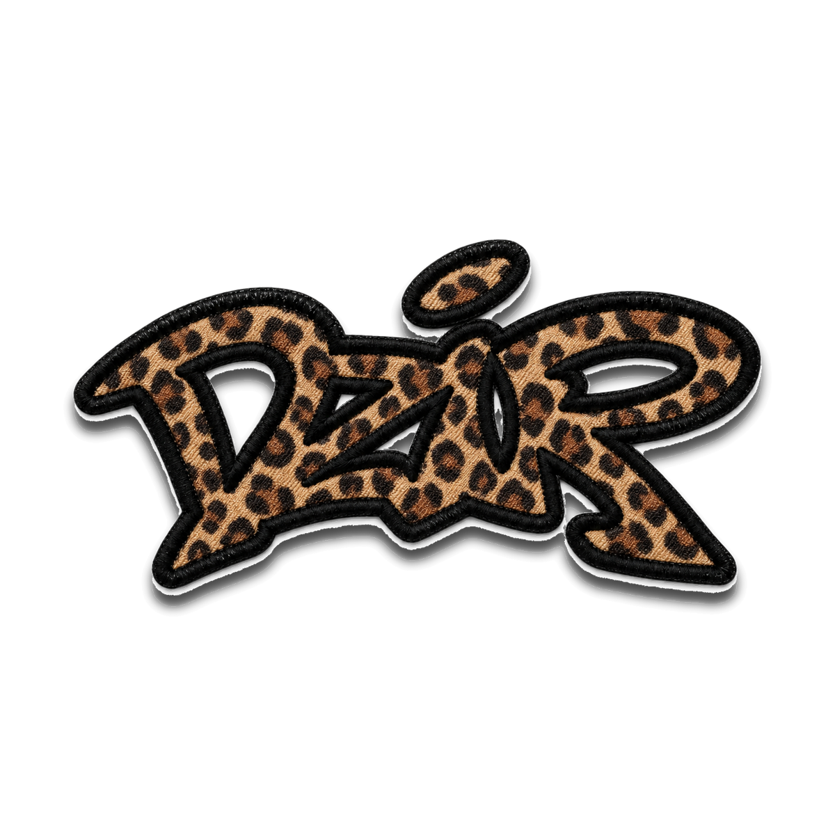 Desire Velcro Logo Patch — Cheetah — close-up