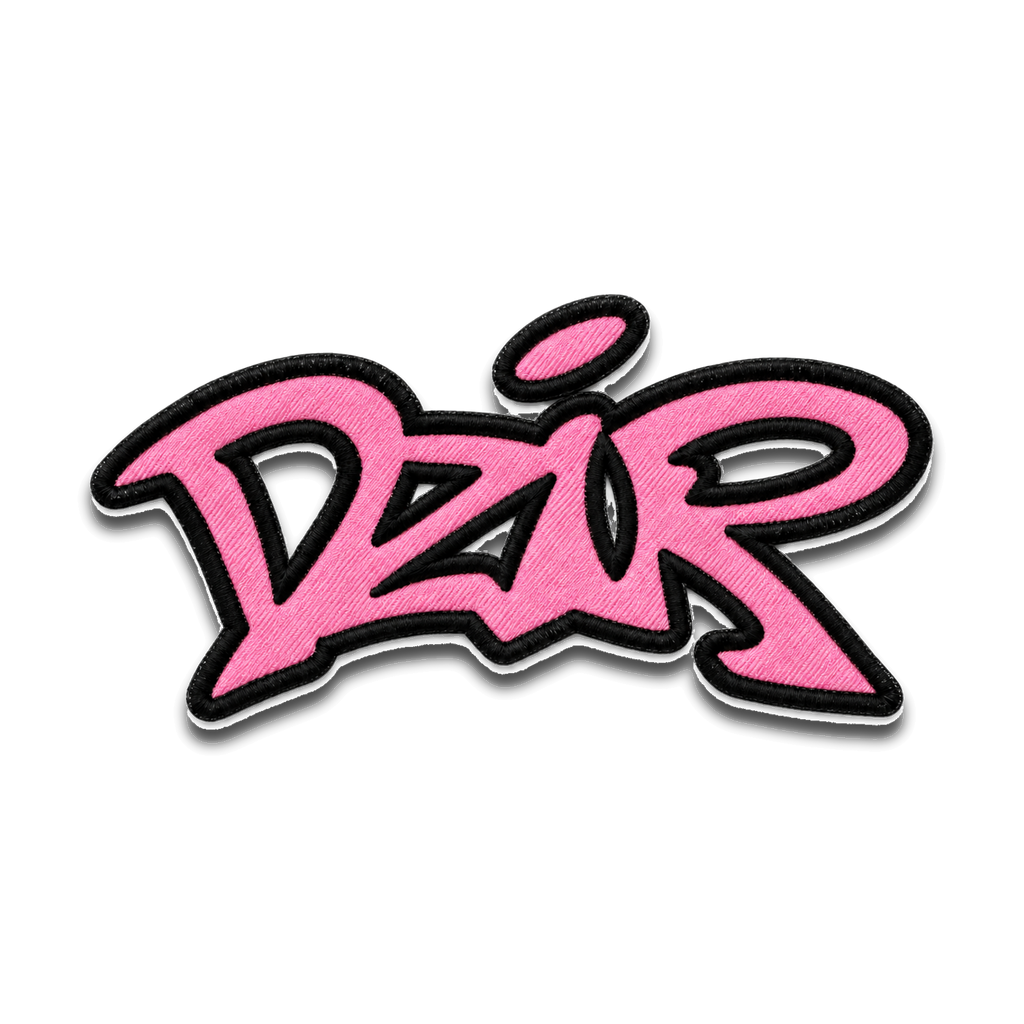 Desire Velcro Logo Patch — Pink — close-up