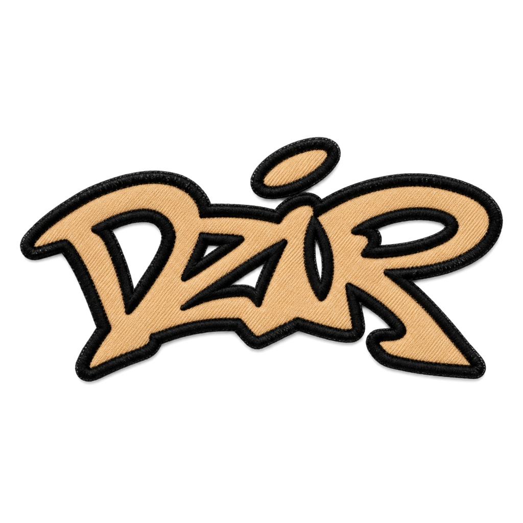 Desire Velcro Logo Patch — Tan — front