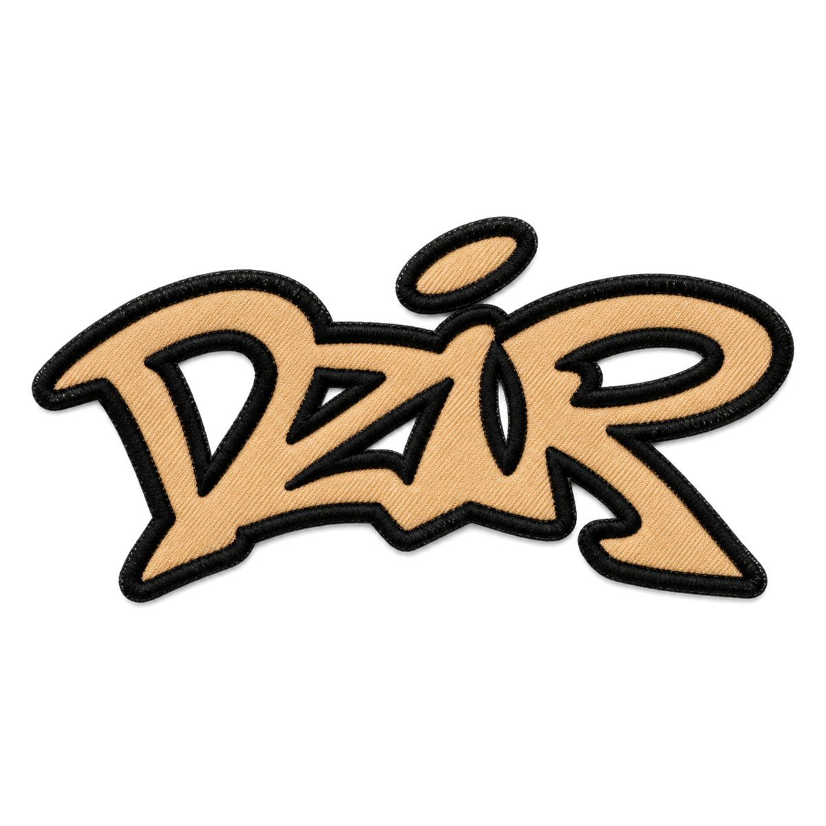 Desire Velcro Logo Patch — Tan — front