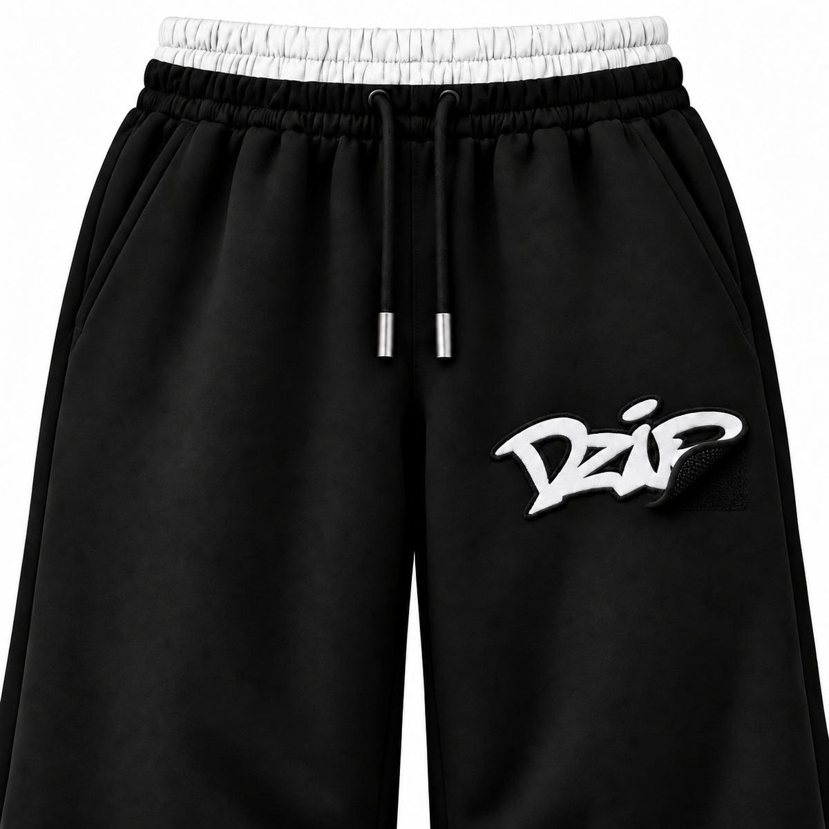 Desire Sweatpants — White — close-up